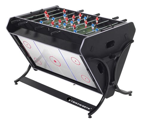 4 in one foosball table|rotating multi game table.